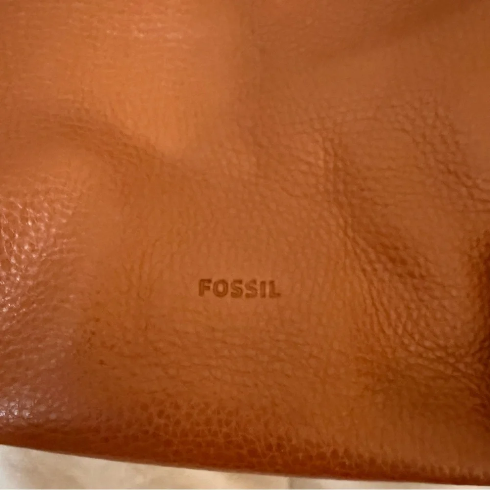 Fossil Cognac Leather Tote Maya Bag